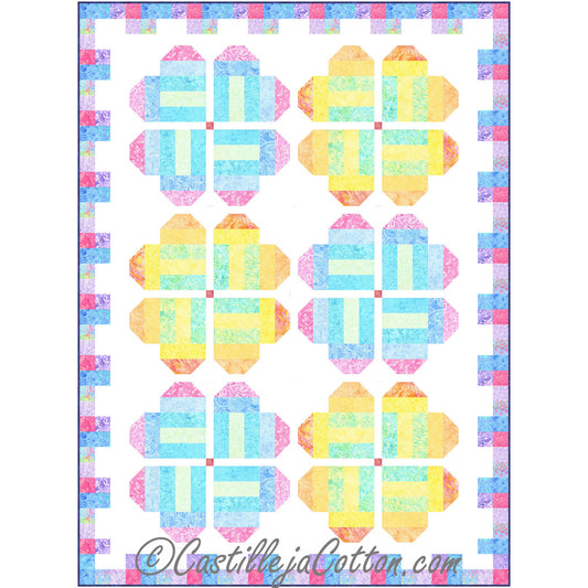 Posy Hearts Quilt Pattern CJC-58061 - Paper Pattern