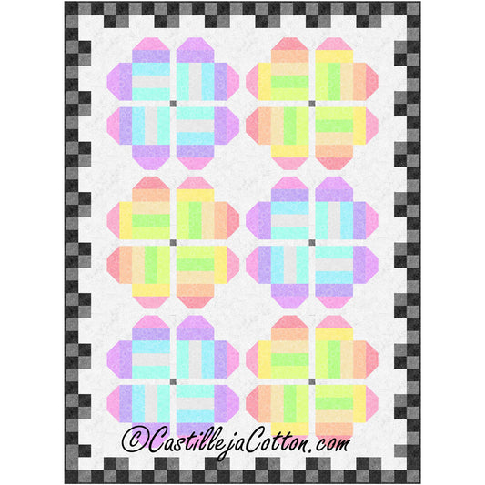 Posy Carnival Hearts Quilt CJC-58062e - Downloadable Pattern
