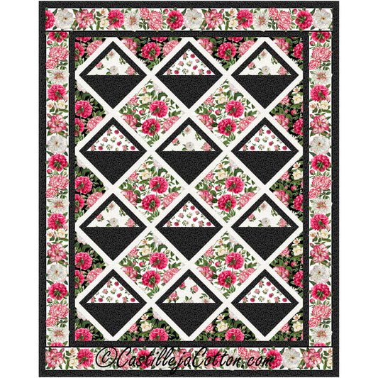 Blooming Flowers Quilt Pattern CJC-58101 - Paper Pattern