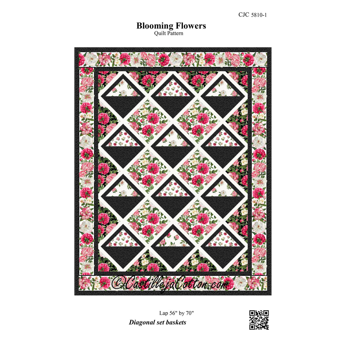 Blooming Flowers Quilt Pattern CJC-58101 - Paper Pattern