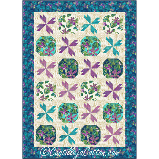 Paradise Flowers Quilt CJC-58121e - Downloadable Pattern