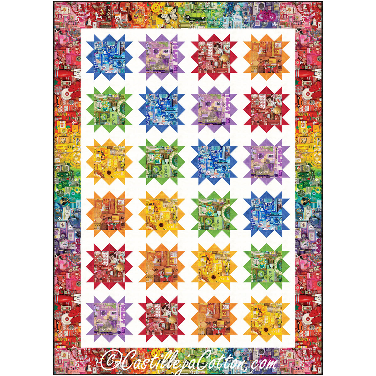 Starry Collage Quilt CJC-58141e - Downloadable Pattern