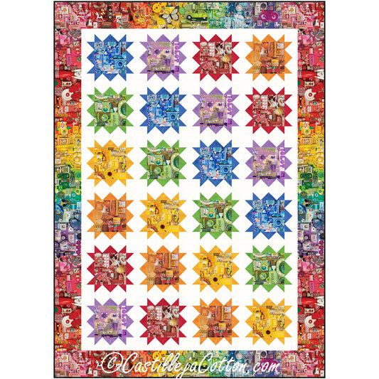 Starry Collage Quilt Pattern CJC-58141 - Paper Pattern
