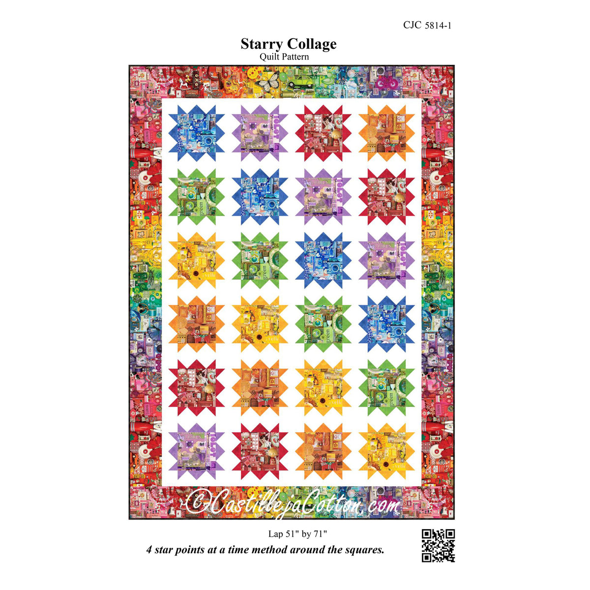 Starry Collage Quilt CJC-58141e - Downloadable Pattern