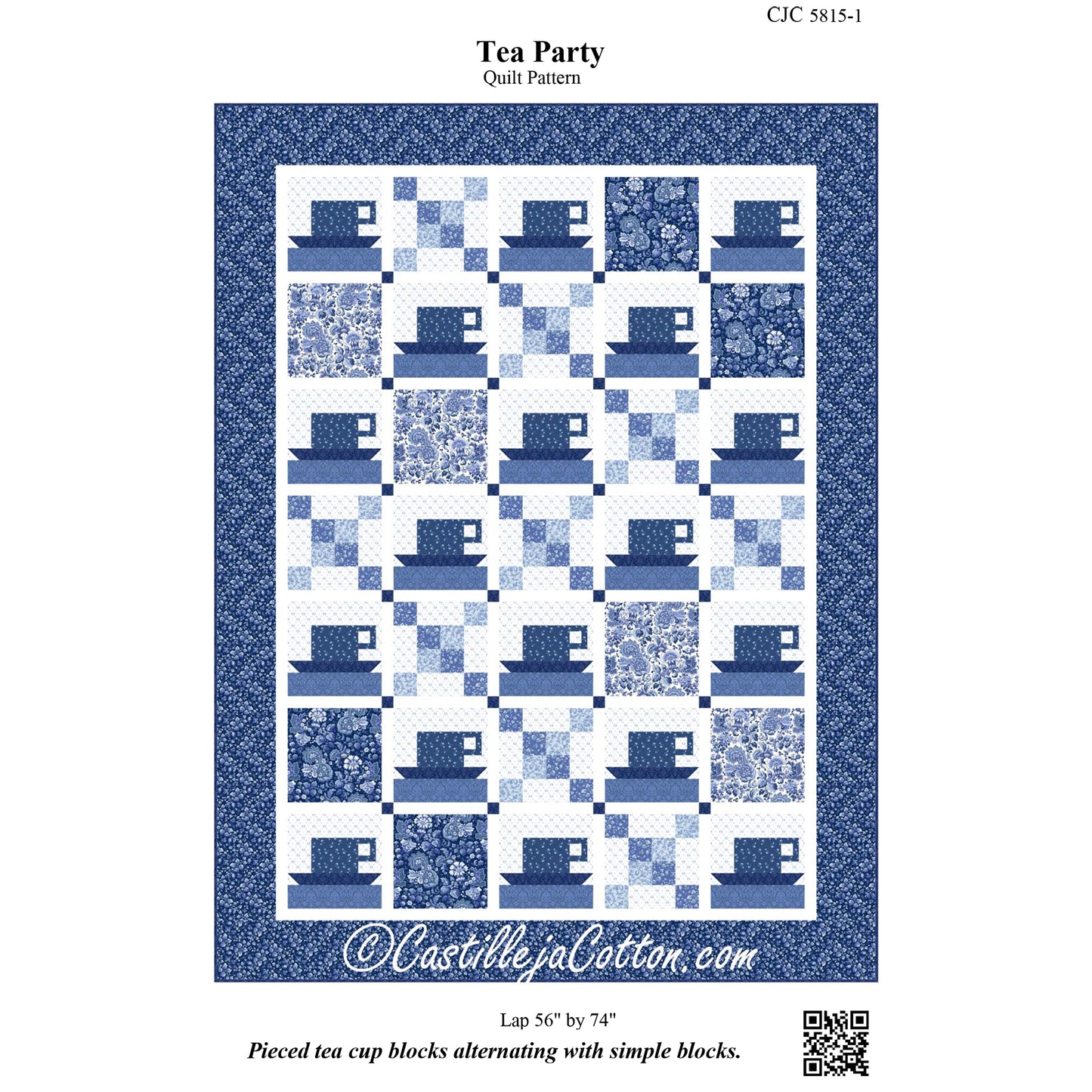 Cover image of pattern for Tea Party Quilt.