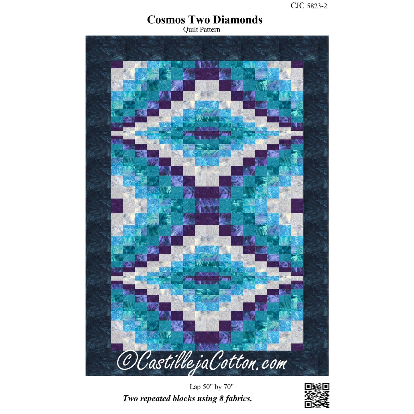 Cosmos Two Diamonds Quilt CJC-58232e - Downloadable Pattern