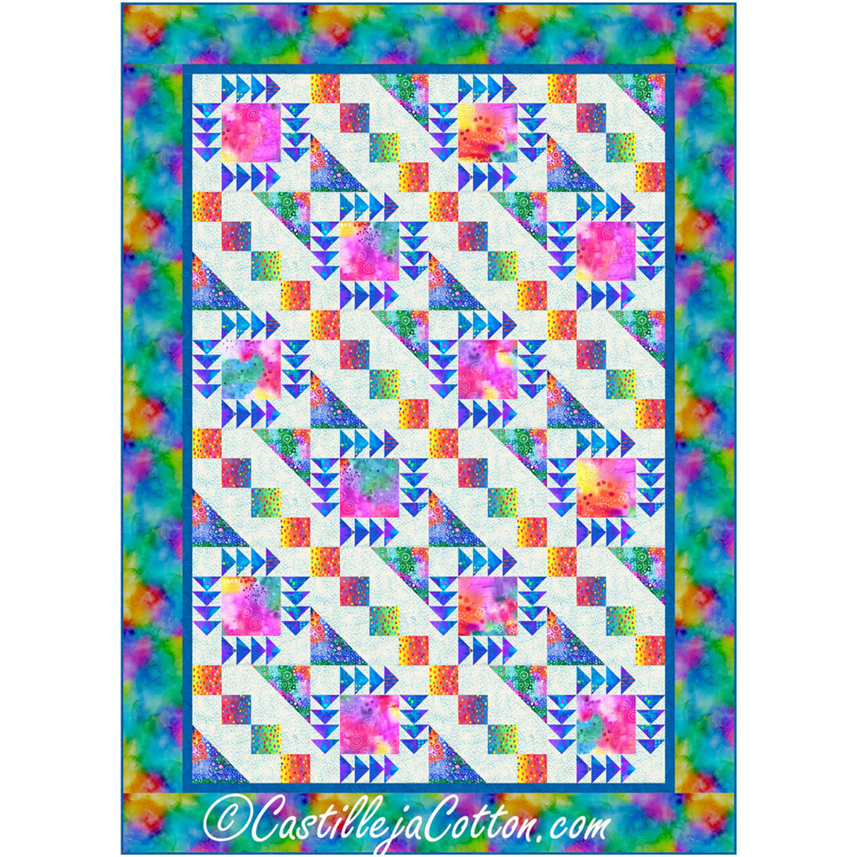 Hourglass and Geese Quilt Pattern CJC-58251 - Paper Pattern