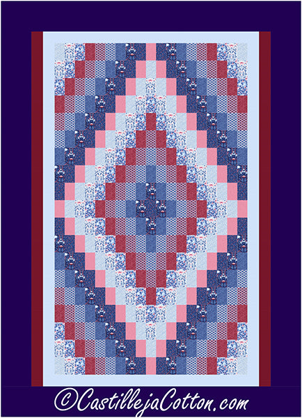 Ten Diamond Lap Quilt CJC-58301e - Downloadable Pattern