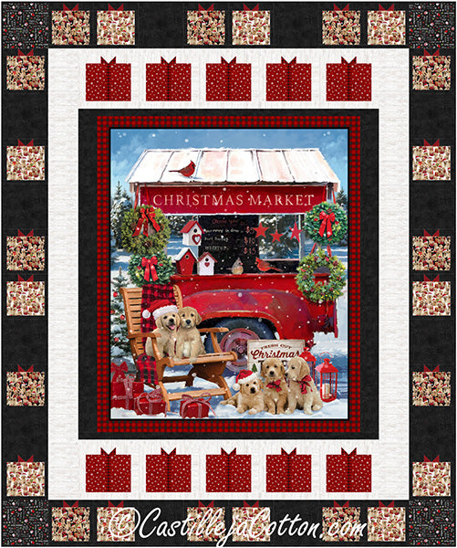 Puppies and Gifts Quilt Pattern CJC-58331 - Paper Pattern