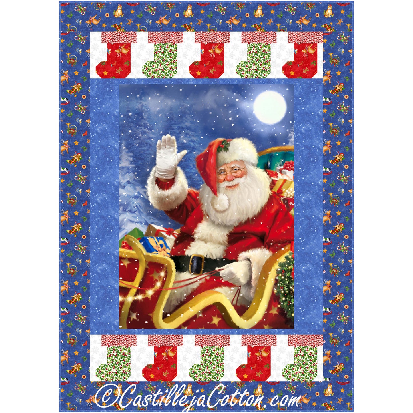 Santa's Stockings Quilt CJC-58341e - Downloadable Pattern