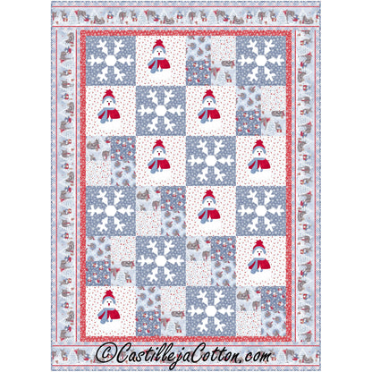 Snow Folks and Donkeys Quilt Pattern CJC-58351 - Paper Pattern