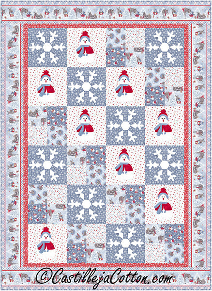 Snow Folks and Donkeys Quilt CJC-58351e - Downloadable Pattern