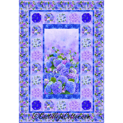 Hydrangea Panel Quilt CJC-58381e - Downloadable Pattern