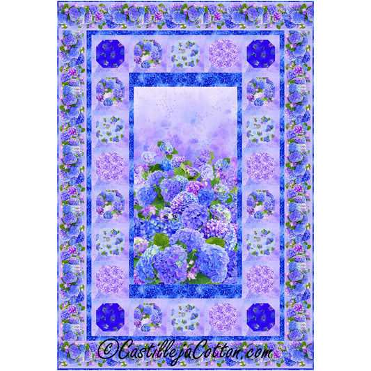 Hydrangea Panel Quilt Pattern CJC-58381 - Paper Pattern