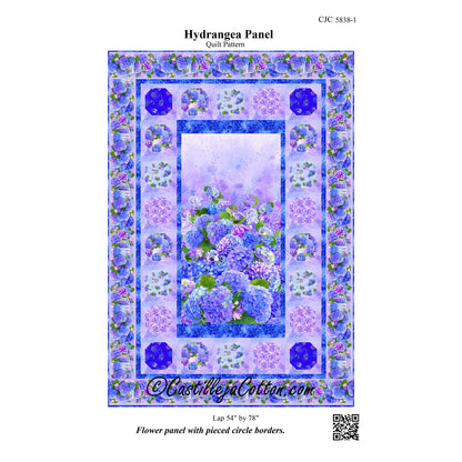 Hydrangea Panel Quilt CJC-58381e - Downloadable Pattern