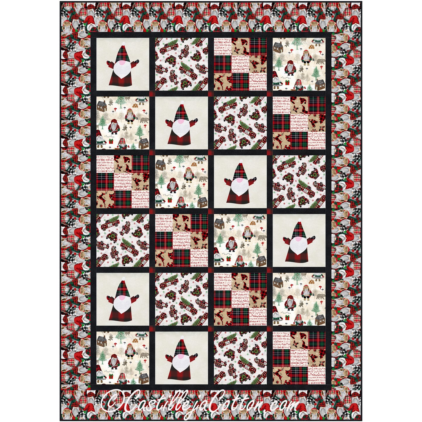 Lumberjack Gnomes Quilt Pattern CJC-58462 - Paper Pattern