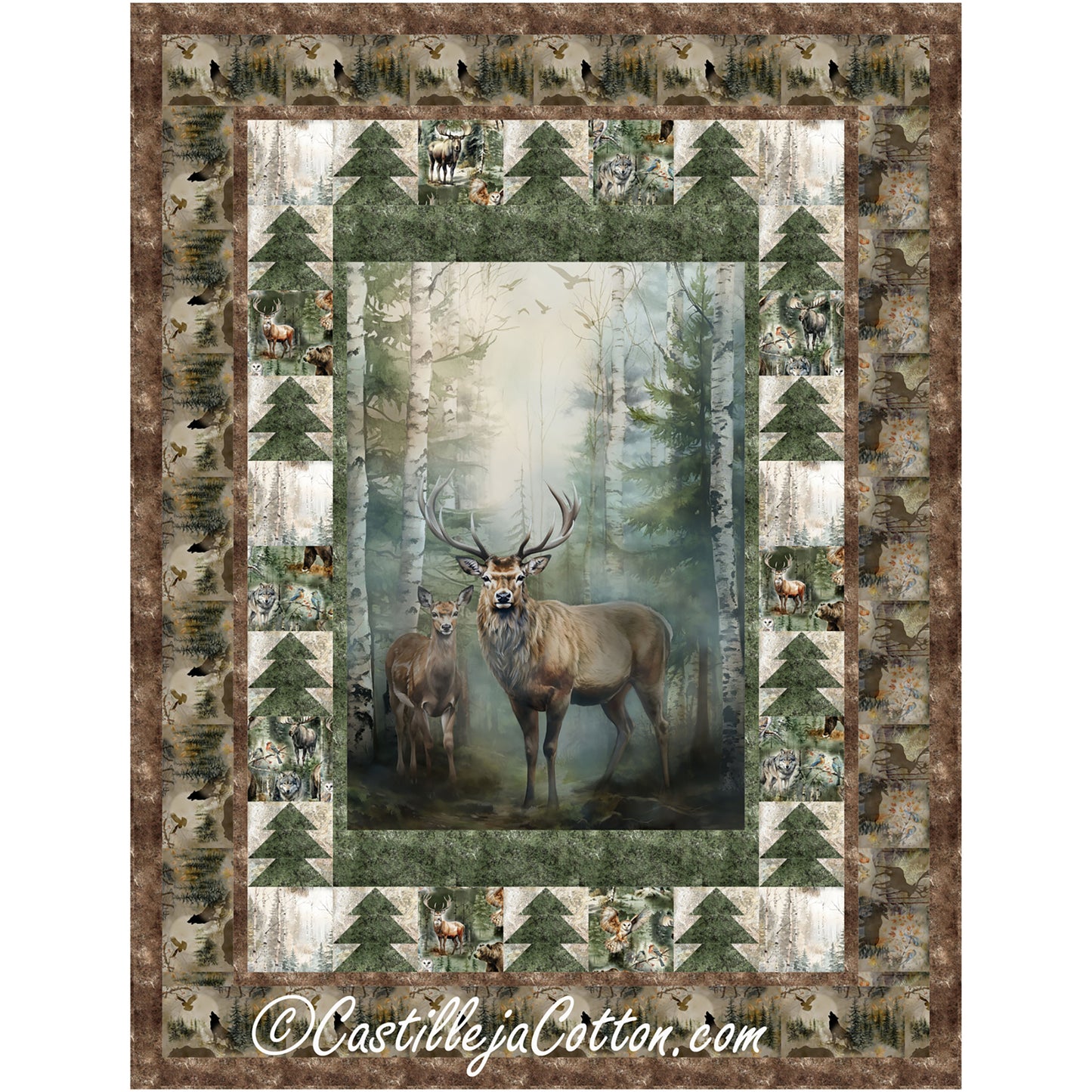 Stag and Doe Quilt Pattern CJC-58583 - Paper Pattern