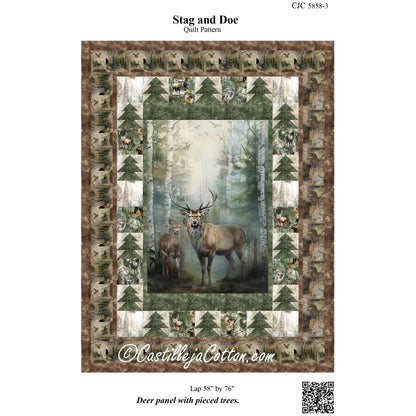 Stag and Doe Quilt Pattern CJC-58583 - Paper Pattern