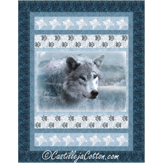Wolf and Snowflakes Quilt Pattern CJC-58591 - Paper Pattern