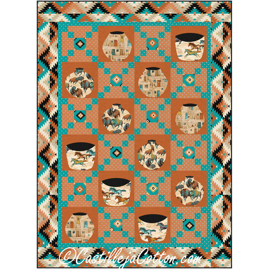 Southwestern Baskets Lap Quilt CJC-58641e - Downloadable Pattern