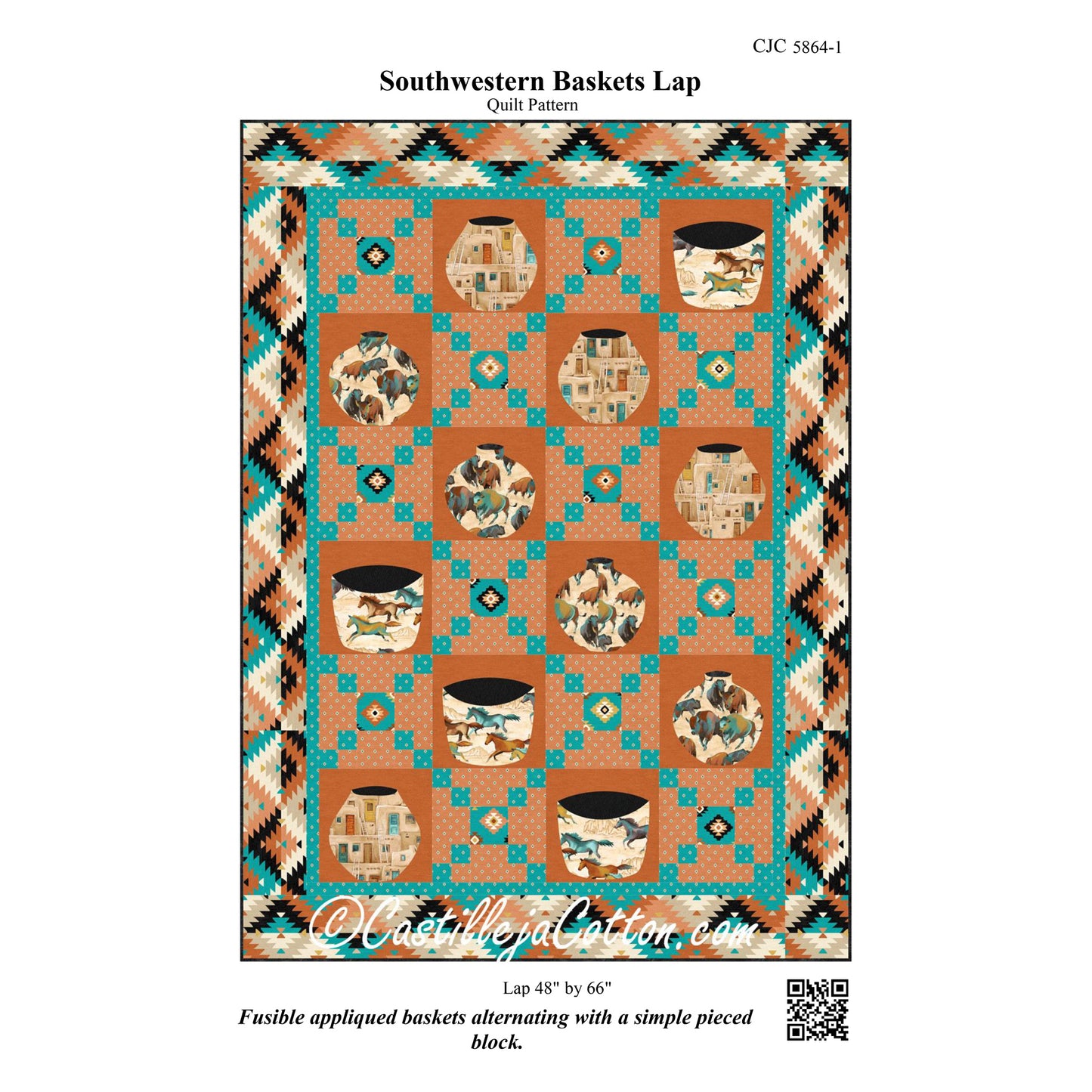 Southwestern Baskets Lap Quilt CJC-58641e - Downloadable Pattern