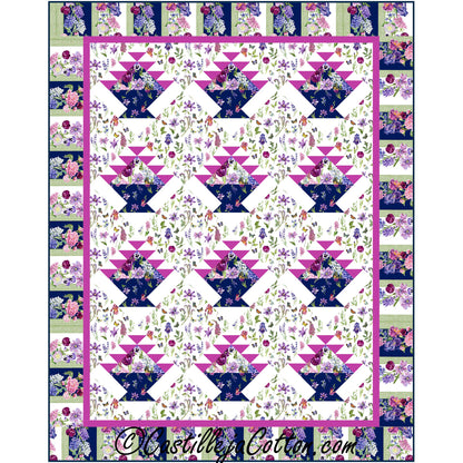 Triangle Baskets Lap Quilt CJC-58651e - Downloadable Pattern