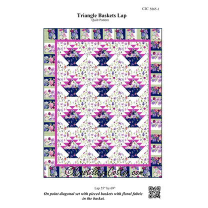 Triangle Baskets Lap Quilt CJC-58651e - Downloadable Pattern