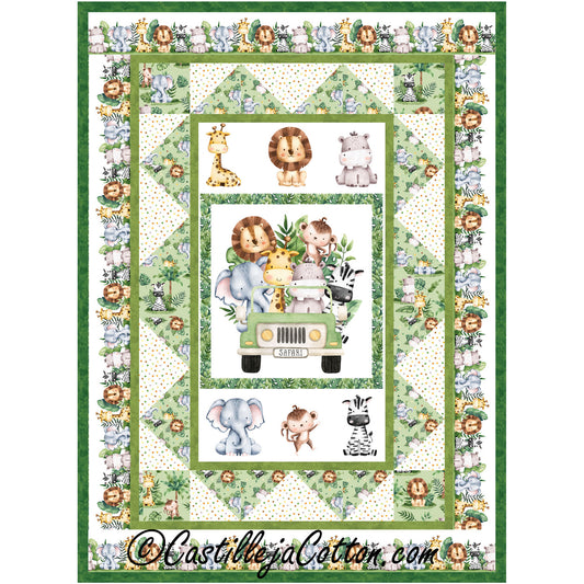 Baby Safari Lap Quilt CJC-58661e - Downloadable Pattern