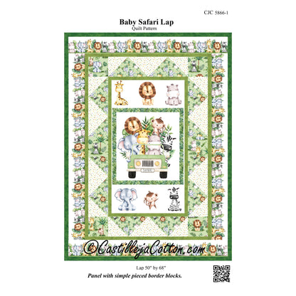 Baby Safari Lap Quilt CJC-58661e - Downloadable Pattern