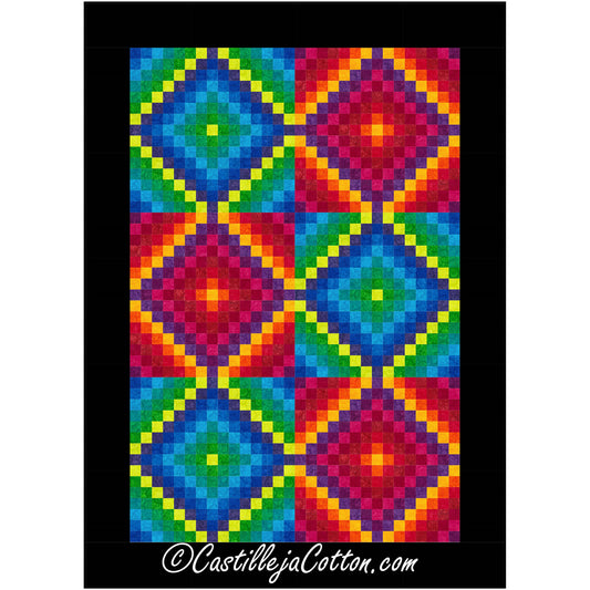 Hexies Sixteen FQ Trip Quilt Pattern CJC-58671 - Paper Pattern
