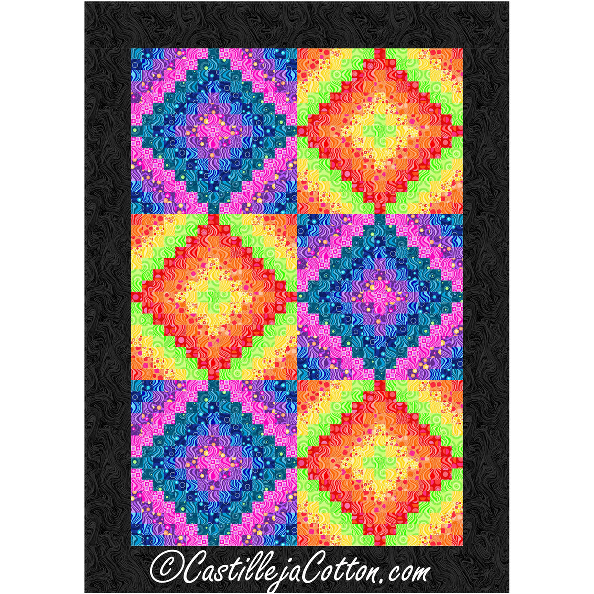 Calliope Sixteen FQ Trip Quilt CJC-58672e  - Downloadable Pattern