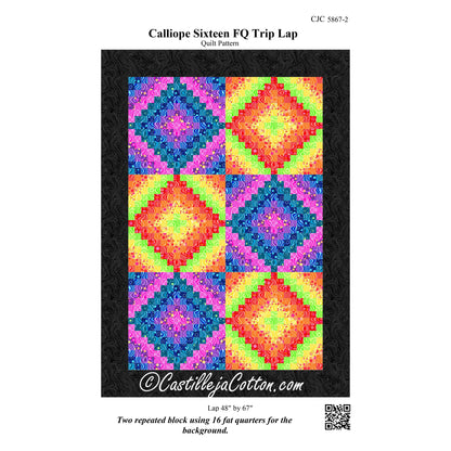 Calliope Sixteen FQ Trip Quilt CJC-58672e  - Downloadable Pattern