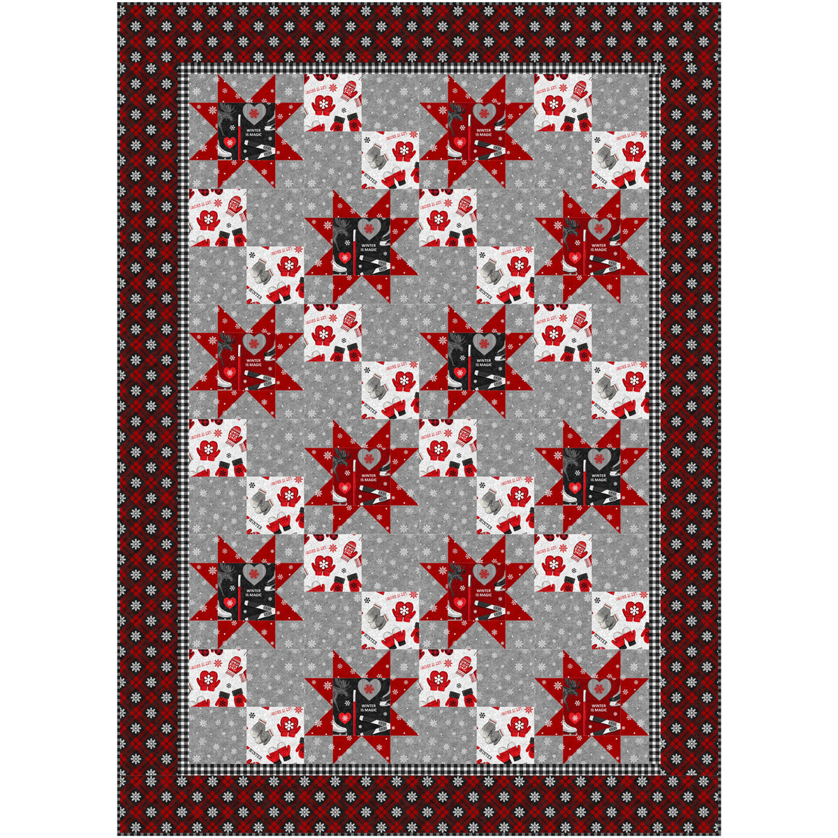 Winter Clothes Quilt CJC-58701e  - Downloadable Pattern