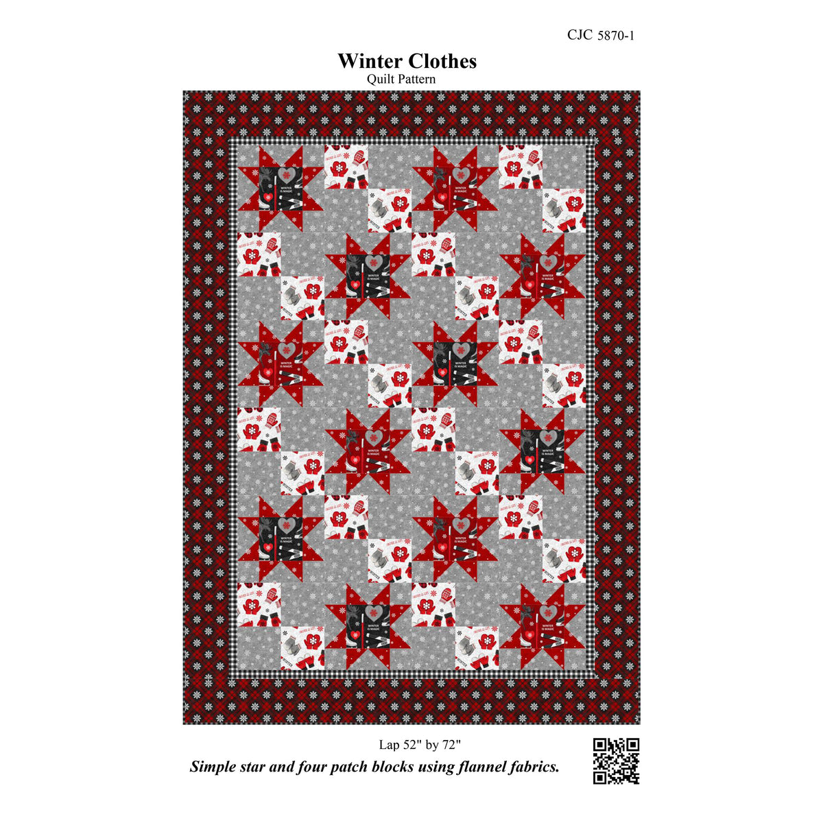 Winter Clothes Quilt CJC-58701e  - Downloadable Pattern