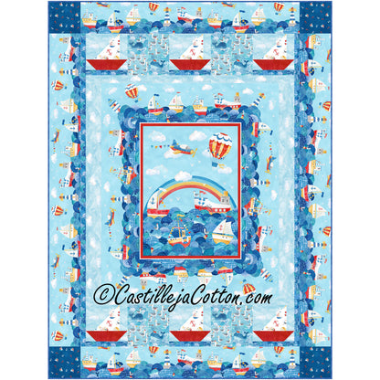 Ships and Air Balloons Quilt CJC-58711e - Downloadable Pattern