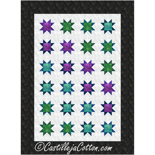 Fat Eighth Chroma Stars Quilt Pattern CJC-58751 - Paper Pattern