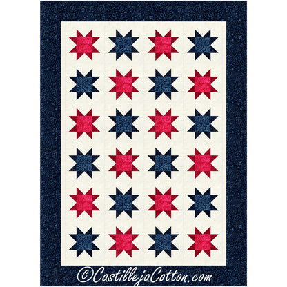 Fat Quarter Liberty Stars Quilt Pattern CJC-58762 - Paper Pattern