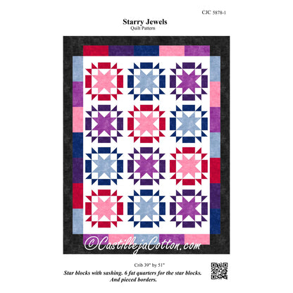 Starry Jewels Quilt CJC-58781e - Downloadable Pattern