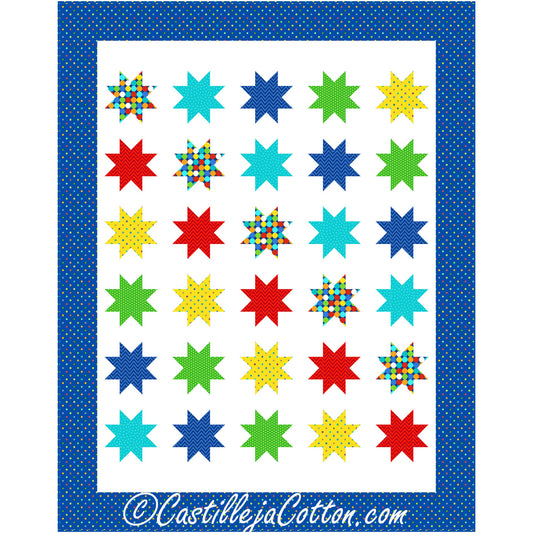 Fat Stars Fun Quilt Pattern CJC-58791 - Paper Pattern