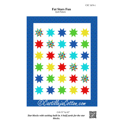 Fat Stars Fun Quilt Pattern CJC-58791 - Paper Pattern