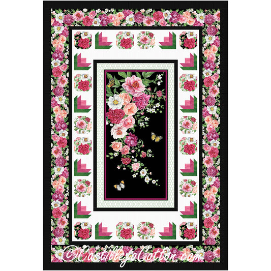 Blush Rose Flowers Quilt Pattern CJC-58821 - Paper Pattern