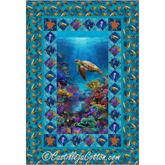 Turtle and Sea Life Quilt Pattern CJC-58871 - Paper Pattern