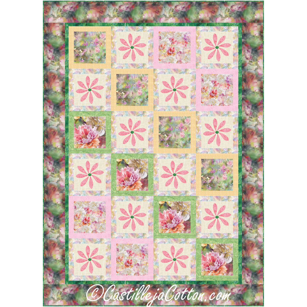 Enchanted Wildflowers Warm Quilt Pattern CJC-58882 - Paper Pattern