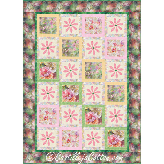 Enchanted Wildflowers Warm Quilt Pattern CJC-58882 - Paper Pattern