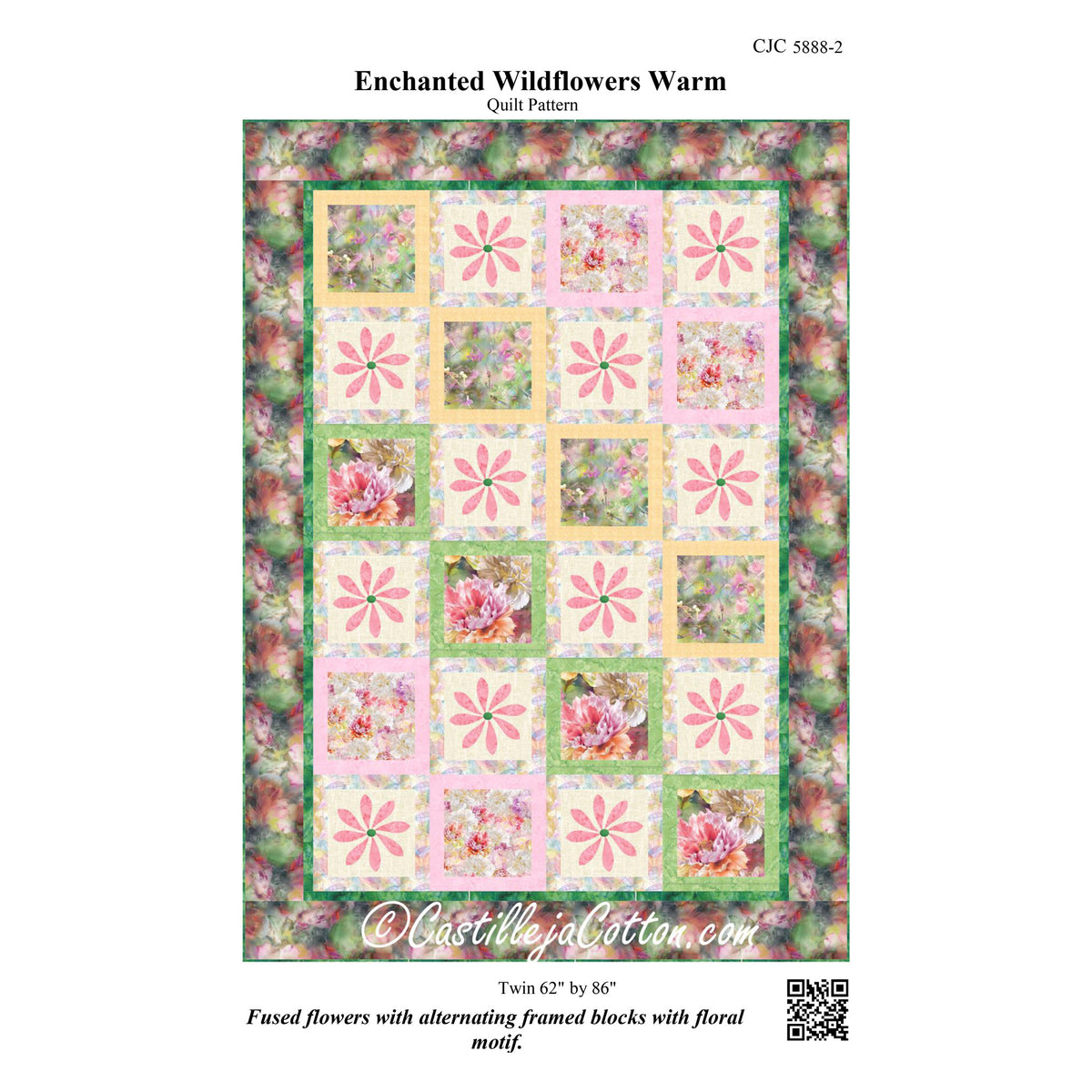 Enchanted Wildflowers Warm Quilt Pattern CJC-58882 - Paper Pattern