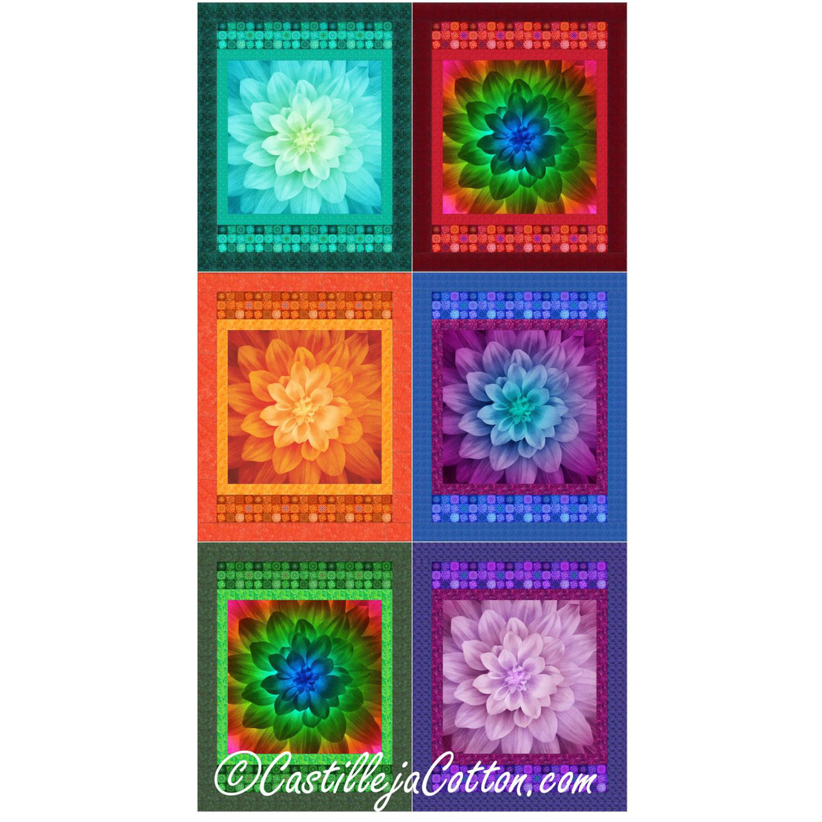 Tiled Flowers Quilt CJC-58890e - Downloadable Pattern
