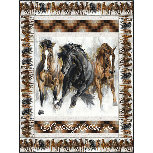 Wild Stallions Quilt Pattern CJC-58901 - Paper Pattern