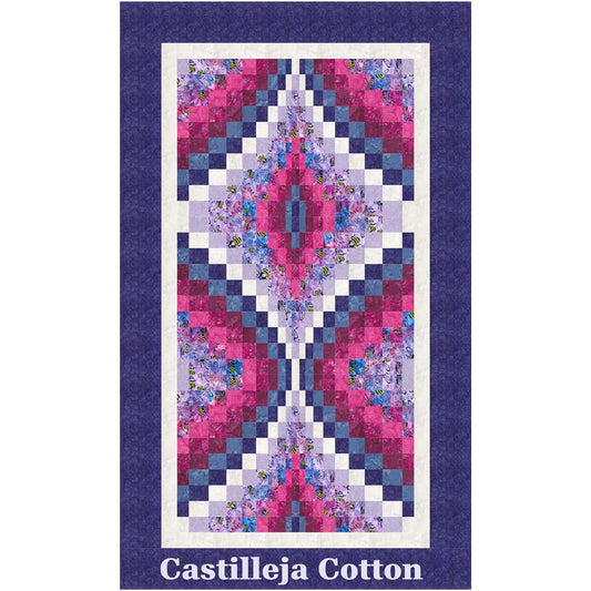 Hourglass Busy Bee quilt is a fun bargello hour-glass design.