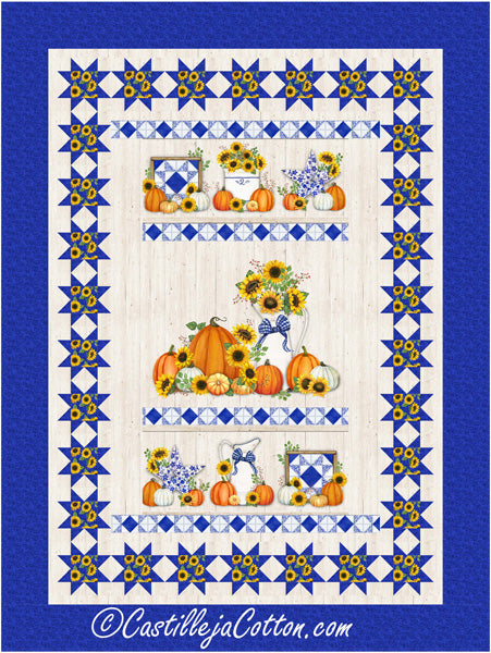 Sunflowers and Stars Quilt CJC-59001e - Downloadable Pattern