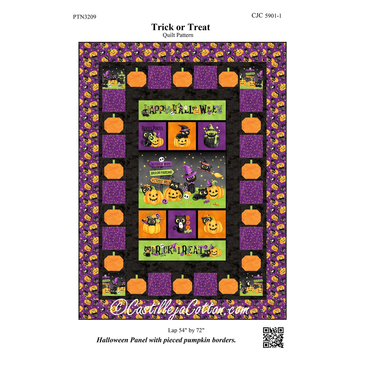 Trick or Treat Quilt Pattern CJC-59011 - Paper Pattern